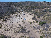 Convoy drives through the Lake Albacutya dunes : N