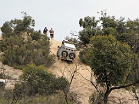 Lefty struggles up the same Border Track dune