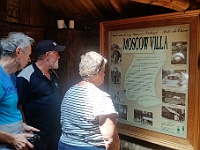 Peter, Greg & Chris read up on the history of Moscow Villa