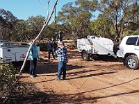 Morning tea at Round Swamp in Wyperfeld NP