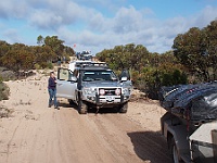 Convoy airs down to get over the next sand dune