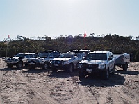Convoy at Scorpion Springs in the Big Desert