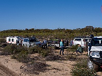 Taking a morning tea break on the Firebreak Track in the Big Desert