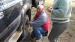 27-Bernie & Claire (Clairbern) check their tyre pressures