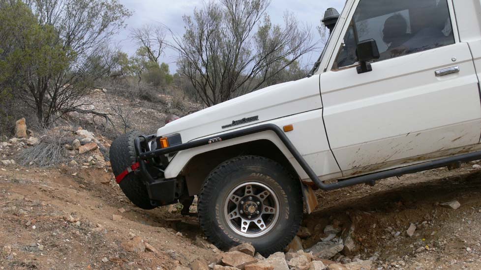 21-Bill crosses a rebulilt a creek bed