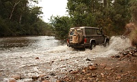 James on the return leg after crossing the Murray River