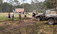 Convoy takes a break at Davies Hut