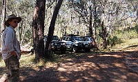 Heidi takes in the views at morning tea on Dead Horse Creek