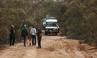 Convoy checks out some of the Border Track bog holes