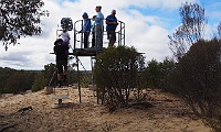 Our convoy takes in the views from Hensley&#39;s lookout on the Border Track