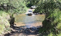 James crosses the Dargo River