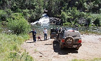 Convoy checks out Harrisons Cutting on the Dargo River