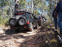 Convoy waits for the others to climb the Cobberas Trail