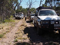 Convoy takes a morning tea break on the Misery Trail