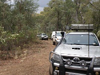 Driving along Commins track