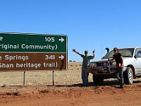 Enjoying an outback sign!