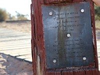 The original location of the corner marker at Poeppel Corner