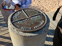 The new correctly located corner marker (Poeppel Corner)