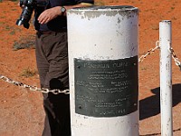 Checking out the Corner Marker (Qld, NSW & SA) at Cameron Corner