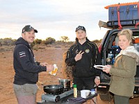 Preparing an outback meal