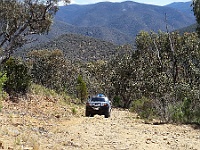 Sensational views as Rhino climbs from Macfarlane Flat Track up to the Ingeegoodbee Track