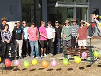 Party time to celebrate Laurie and Heidi's 100th club trip